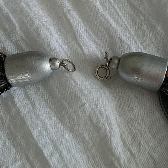 Multi Beaded twisted strand Chocker Necklace - Picture 8 of 10